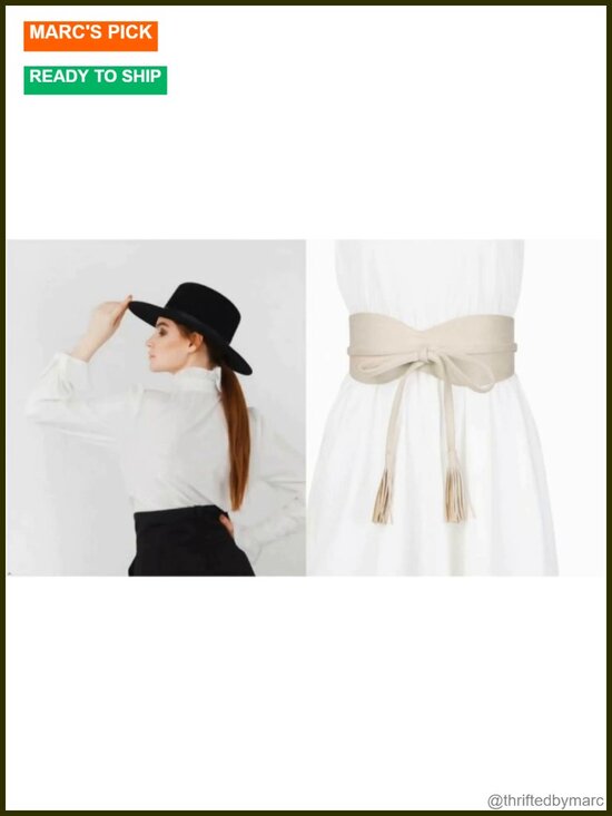 Faux Suede Tassel Belt, Obi Cinch Corset Belt Waistband for Dress main image 6